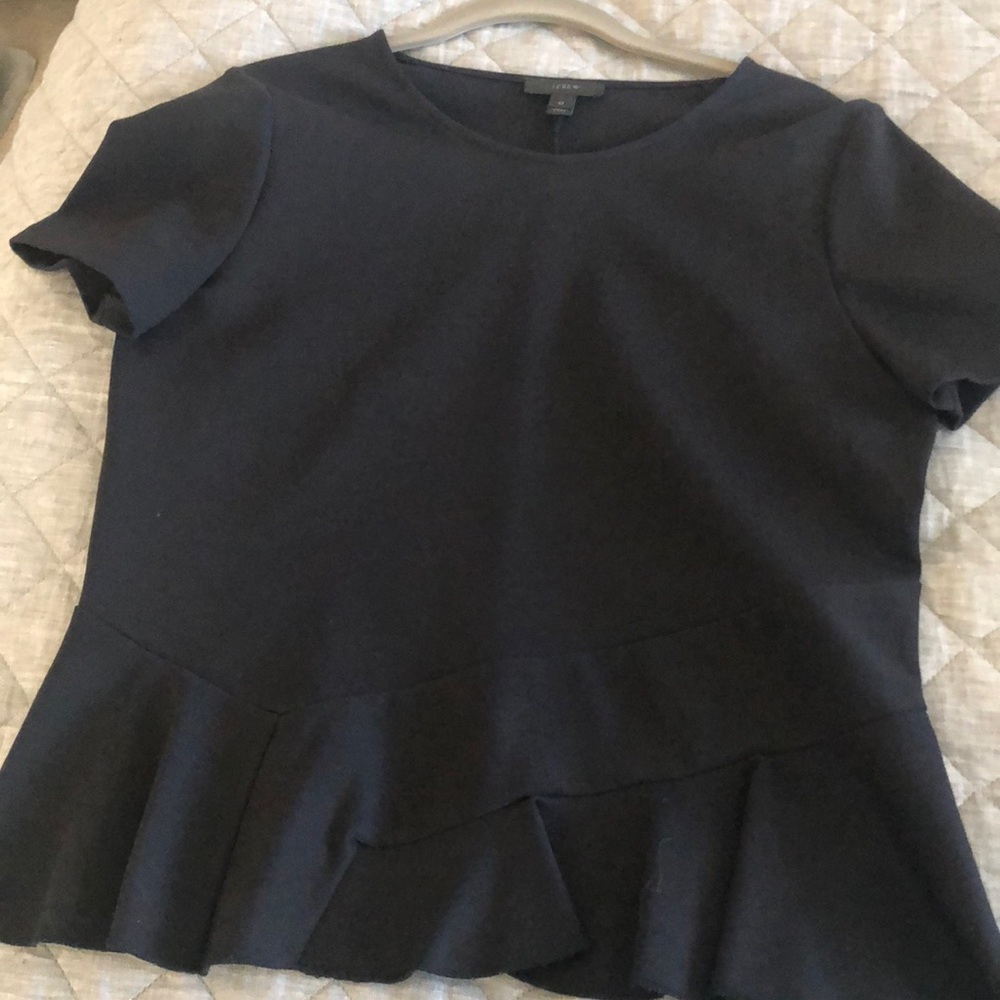 Peplum short-sleeve top